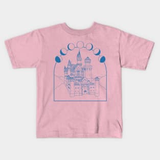 Castle On A Cloud - Blue Kids T-Shirt